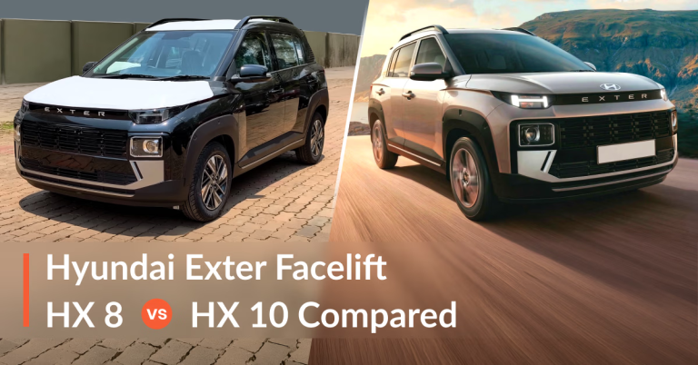 Hyundai Exter HX 8 vs HX 10 Comparison