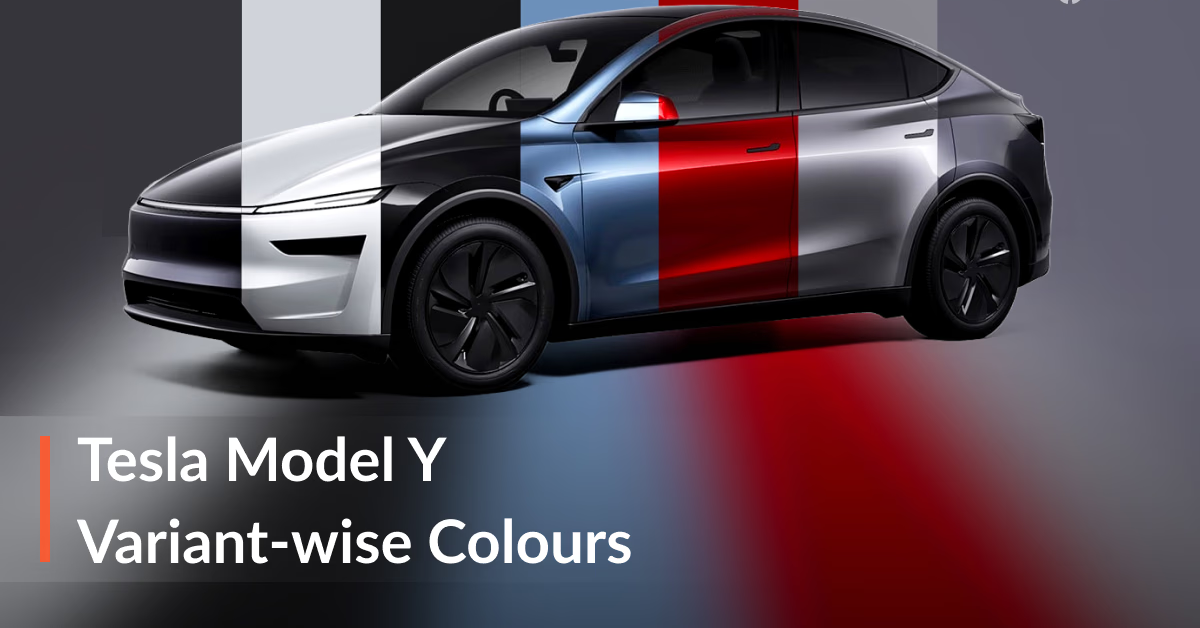 Tesla Model Y Colours 2026 – Variant-wise Paint Options